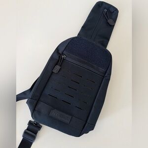 Highland Tactical Expo Sling Bag with Molle Webbing Dark Navy. New!